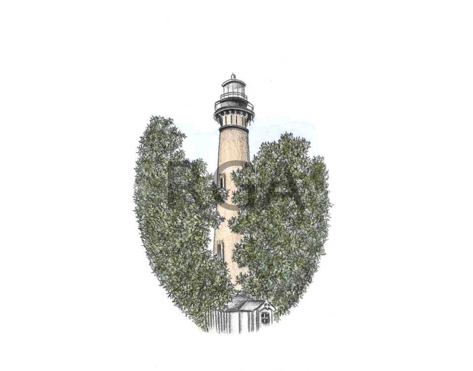 Currituck Lighthouse - oval Currituck Lighthouse - oval